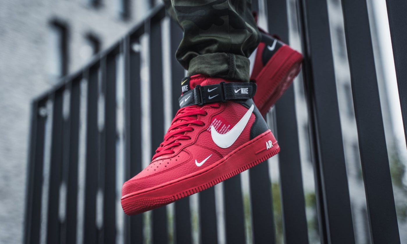 Af1 utility shop mid red